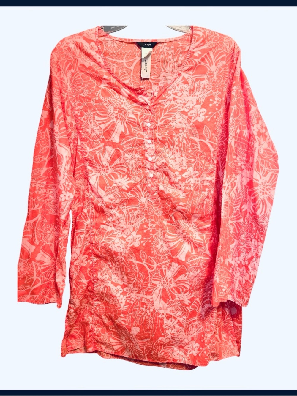 J Crew cotton voile beach tunic